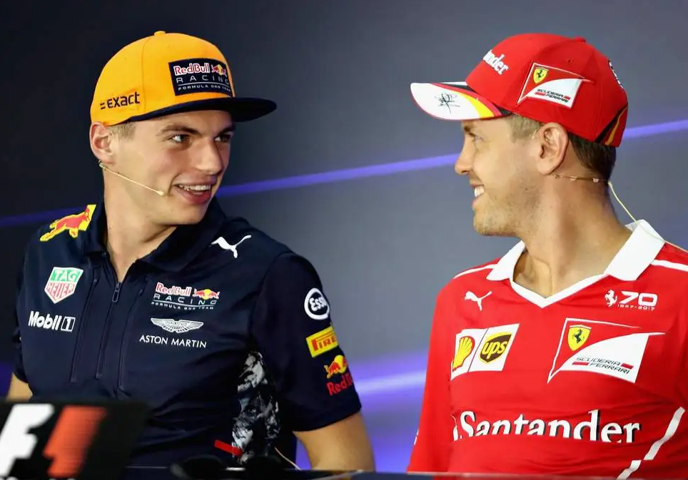 Max Verstappen y Sebastian Vettel