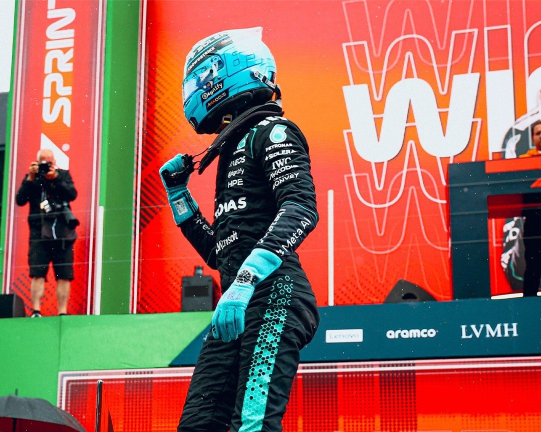 George Russell from: @mercedesamgf1