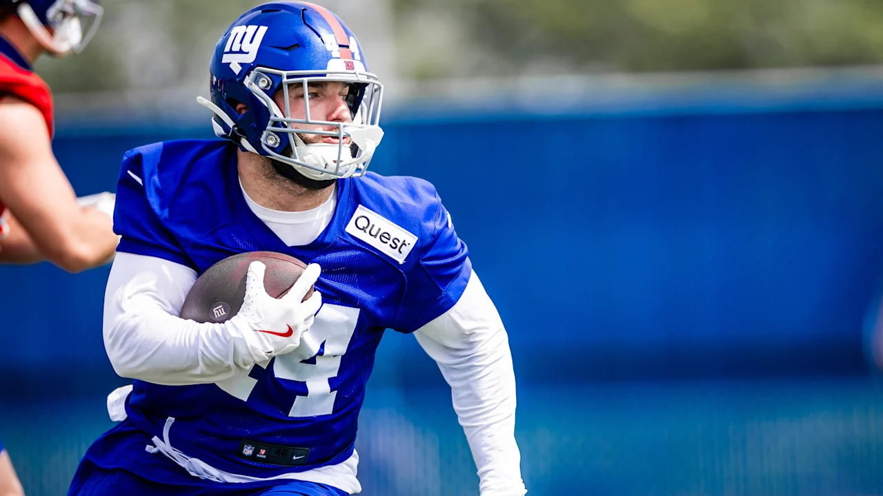 Cam Skattebo from; Brennan Asplen/New York Football Giants