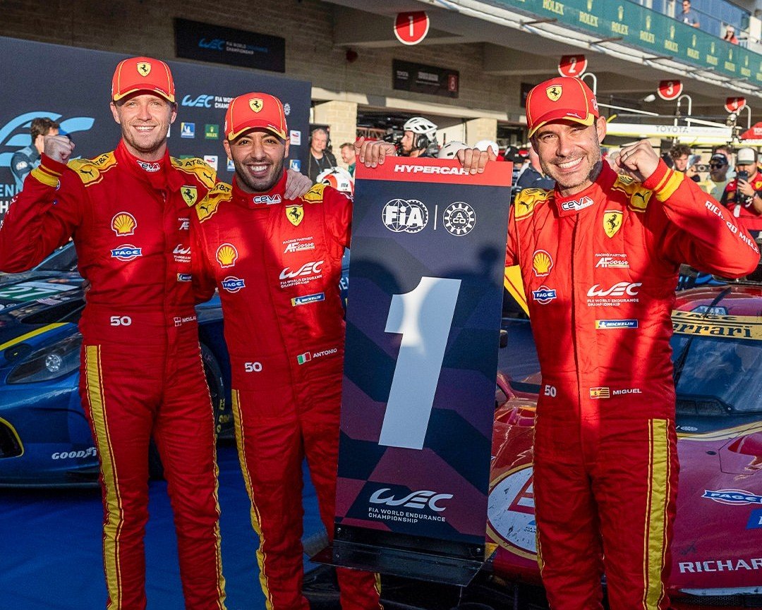 Antonio Fuoco, Miguel Molina y Nicklas Nielsen del Ferrari #50 from: @ferrarihypercar