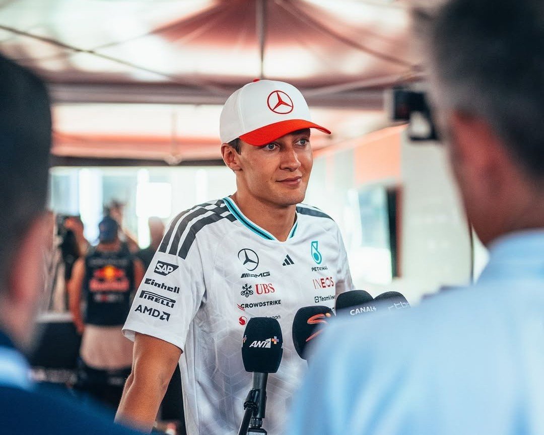 George Russell from: @mercedesamgf1