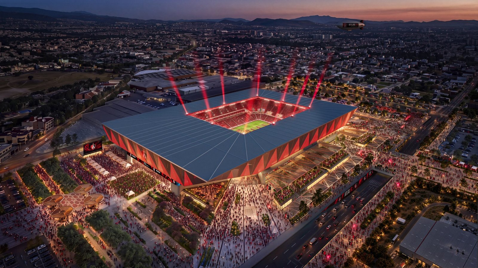 Conoce todos los detalles del nuevo y moderno estadio del Atlas FC. Se construirá en la Ciudad UdeG, tendrá capacidad para 40,000 aficionados y revolucionará la Liga MX.